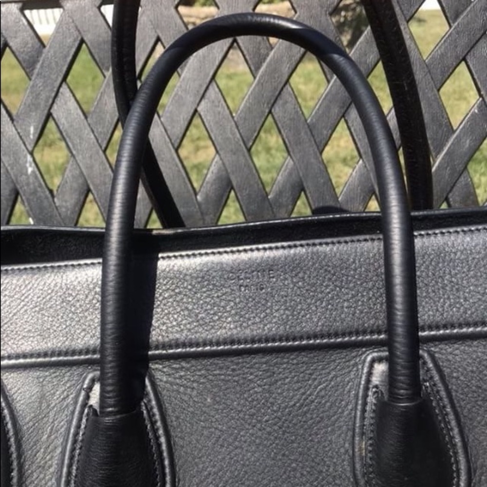 Céline Luggage Smooth Medium Black bag - Picture 5 of 7